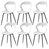 ♘□ Silla Nordica Blanca Sillas De Comedor Scandinavian Dining Chairs Set 6 - Set 6 - Aliexpress