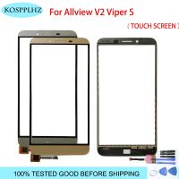 Gold/ เทากระจกหน้าด้านนอก5.5นิ้วสำหรับ Allview V2 Viper S อะไหล่เลนส์หน้าจอสัมผัสหน้าจอสัมผัสเครื่องมือ V 2 +