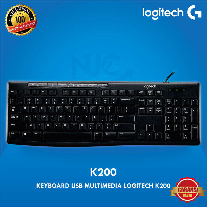 LOGITECH K200 USB MULTIMEDIA WIRED KEYBOARD | Lazada Indonesia