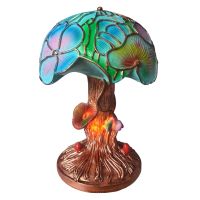 Creative Stained Glass Plant Series โคมไฟตั้งโต๊ะบทคัดย่อ Animal Plant Shaped เรซิ่นโคมไฟตกแต่งสำหรับบรรยากาศในครัวเรือน Light