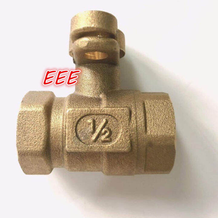 Heavy Duty Brass Ball Valve With Lock Wing 1/2" For Water Meter Copper