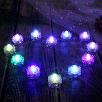 12pcs/lot Waterproof LED Tealight Simulation Candle Wedding Submersible Underwater Tea Light For Christmas Wedding Party Decor