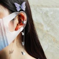 .Olove Purple Hairpin Super Fairy Girl Student Tassel Butterfly Hairpin F8T3