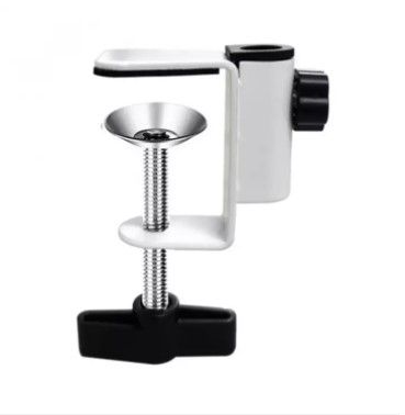 universal-bracket-clamp-white-fixed-metal-clip-lamp-work-light-mounting-for-broadcast-microphone-desk-lamp