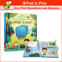 (In Stock) พร้อมส่ง หนังสือบอร์ดบุ๊ค เปิดปิดได้ What is Poo Baby Usborne Lift The Flap Very First Questions and Answers Activity Book หนังสือภาษาอังกฤษ by GreatEnglishBooks