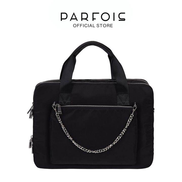 PARFOIS Nylon Briefcase With Chain Detail | Lazada PH