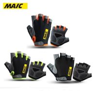 hotx【DT】 MAIC Cycling Gloves Men Road Racing Half Mittens Non-Slip Reflective Outdoor Sport Adult MTB