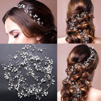 【CW】Fashion Wedding Hair Accessories Simulated Pearl Haedbands for Bride Crystal Crown Floral Elegant Hair Ornaments Hairpin