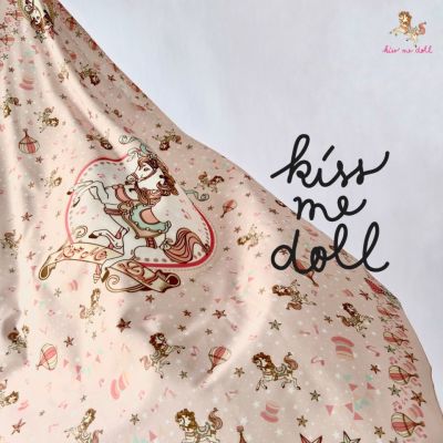 Kiss Me Doll - New collection ลาย Megical ขนาด 100x100 cm.ผ้าพันคอ/ผ้าคลุมไหล่