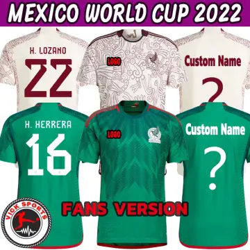 Mexicana Home Mexico Soccer Jersey 2022 World Cup Home Jersey + Soccer Shorts, Size: Youth Large (10-11)