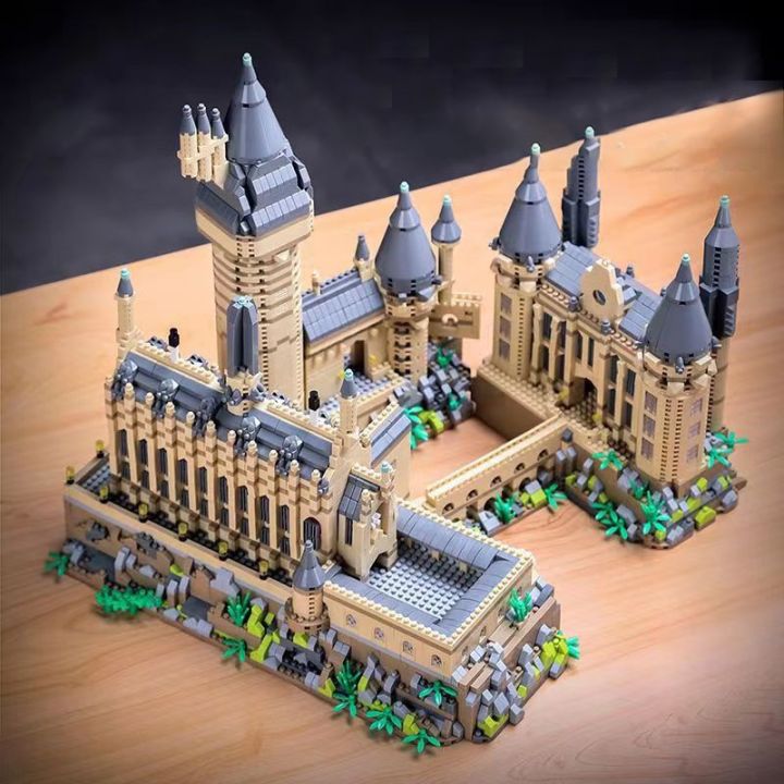 cod 2022 Micro Bricks City Creativeal Medieval Magic Castle Series School  Architecture Model Building Blocks Gifts Toys Kids Adults