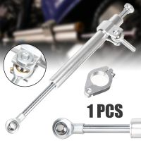 1PC 330mm Universal Aluminum Motorcycle Steering Damper Fork Stabilizer Silver Shock Absorber For Dirt Bikes Scooter ATV