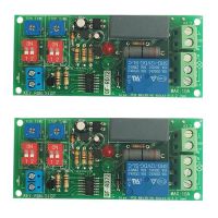 2PCs Dual Time Adjustable Cycle Delay Timing Relay Repeat on OFF Switch Loop Timer Module AC 100V 110V 240V