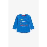 เสื้อยืดแขนยาวเด็กผู้ชาย Mothercare awesome planet long-sleeved t-shirt ZB603