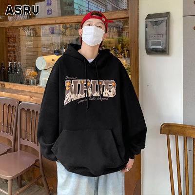 ASRV เสื้อฮู้ดชาย เสื้อมีฮู้ดผู้ชาย hoodie เสื้อกันหนาว ผู้ชาย เสื้อสเวตเตอร์สวมหัวเสื้อกันหนาวมีฮู้ดเสื้อกันหนาวพิมพ์ลายผู้ชายความร้อนสูงสุดเสื้อผ้าขนาดใหญ่