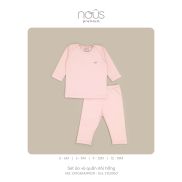 saigon Baby Set áo và quần Nous dài hồng cho Bé từ 3 tháng đến 18 tháng