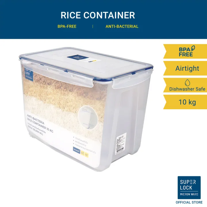 Superlock BPA Free Rice Airtight Container with Wheels Multipurpose