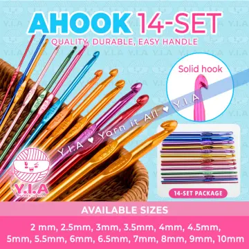 Cheap 14 Pcs Crochet Hook Set 2.25mm-6.0mm Hooks For Arthritic Hands  Crochet Needles With Storage Bag For