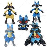 TAKARA TOMY Lucario ตุ๊กตาโปเกมอน5แบบเงางามของขวัญตุ๊กตายัดฟองน้ำผิวนุ่มน่ารักสำหรับเด็ก12นิ้ว16-30ซม.