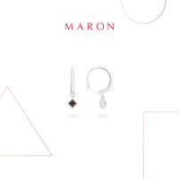 MARON✨ [ของแท้] ต่างหูเสริมดวง ต่างหูพลอยแท้ เงินแท้ แถมฟรี ผ้าเช็ดเครื่องประดับและกล่อง มีใบรับประกัน พร้อมส่ง I My DAYS Wednesday N Earring with Smoky Quartz