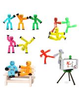 【CW】Stikbots Toys Sucker Sticky Robot Toy Studio Articulated Sucker Children Birthday Gift Stickboat Novel Toys For Children 2022