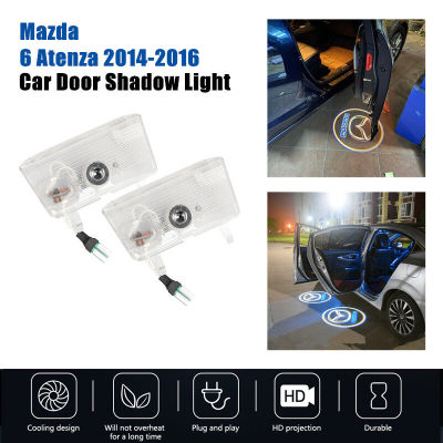 ไฟโลโก้ติดประตูรถประตูรถยนต์2ชิ้นสำหรับ Mazda 6 Atenza 2014-2016