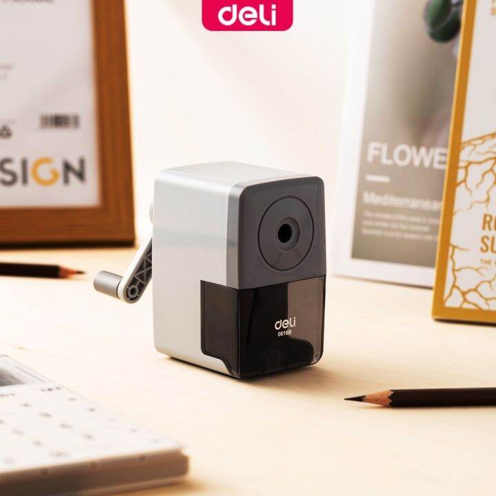 「small stationery」 ☽ Deli Hand Crank Pencil Sharpener Pen Sharpener Student School Supplies