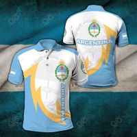 2023 NEW Style Argentina Coat Of Arms &amp; Flag - Design Unisex Adult Polo Shirtsize：XS-6XLNew product，Can be customization