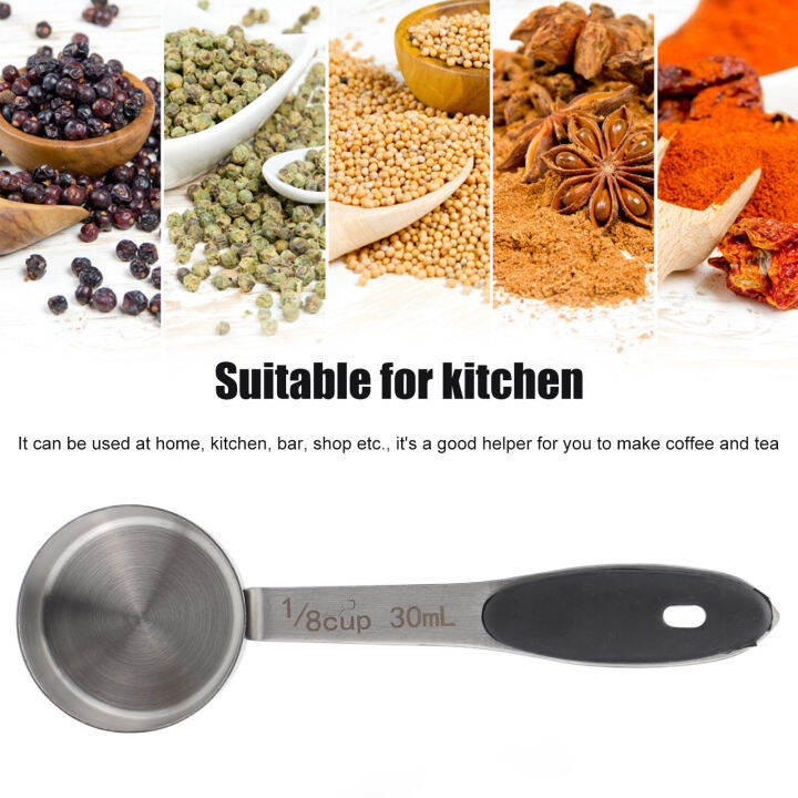 Coffee Scoop Stainless Steel Coffee Measuring Scoop 1/8 Cup for Kitchen