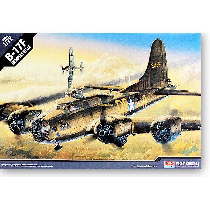 ACADEMY 12495 1/72แบบจำลองย่อขนาด U.S. B-17F เครื่องบิน Belle เมมฟิส ...