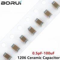 100pcs 1206 SMD Chip Multilayer Ceramic Capacitor 0.5pF - 100uF 10pF 100pF 1nF 10nF 15nF 100nF 0.1uF 1uF 2.2uF 4.7uF 10uF 47uF