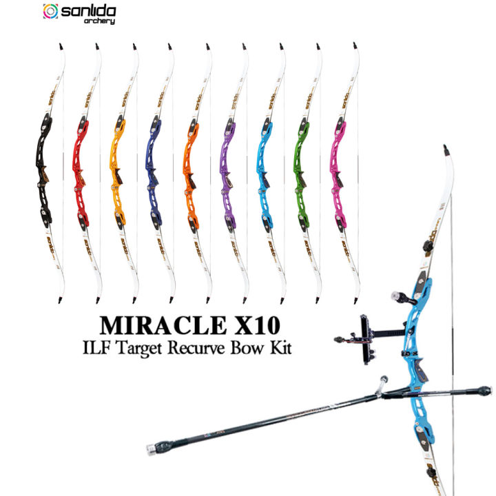 Sanlida Miracle X10 Recurve Bow Kit Ilf Riser Bolt Alignment Leftright Hand Carbon Limb 6668 6849