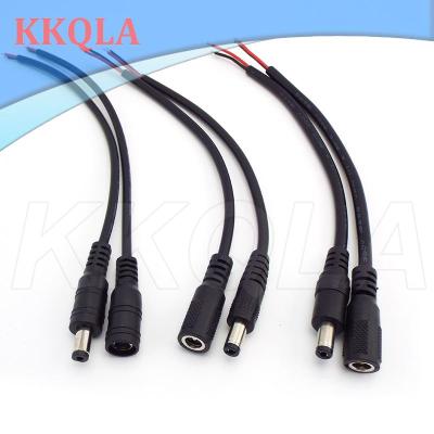 QKKQLA 16/18/20/22awg 7A 10A DC Male Female Power Supply Connector extension Cable 5.5x2.1mm Copper Wire Current For LED Strip light