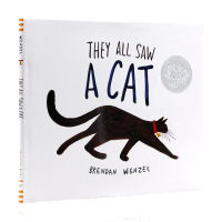 They all saw a cat English original picture book 2017 caddick award picture book hardcover large format picture story book for childrens English Enlightenment cognition