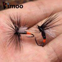 【lz】☽♘  Bimoo-Alado Preto Formiga Seco Mosca Pesca Moscas Isca Artificial Isca para Rocky River Trout Tamanho  12 10Pcs