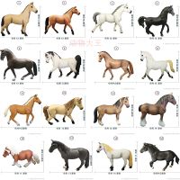 Simulation animal horse model child toy horse white horse black horse gum horse ornament set horse