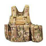 Military Tactical Vest Nylon Waterproof Adjustable Training Vest CS Jungle
