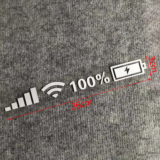 Wifi mức pin đánh dấu xe đề can nhựa vinyl phía sau xe kính chắn gió nhãn - ảnh sản phẩm 3