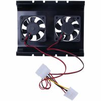 3X Black 3.5 SATA IDE Hard Disk Drive HDD 2 Fan Cooler for PC