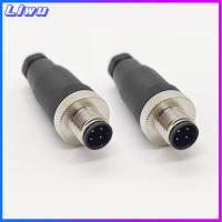 LIWU 2Pcs 12mm ครับ ขั้วต่อตัวผู้ M12 4พิน ขั้วต่อเซ็นเซอร์ การประกอบภาคสนาม PG7 ปลั๊กการบิน อุปกรณ์สำหรับอุตสาหกรรม