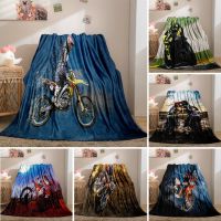 Dart bike throwing Flannel blanket, Extreme sport motorcycle cross-country racing printing super soft childrens blanket light sofa For men and women.