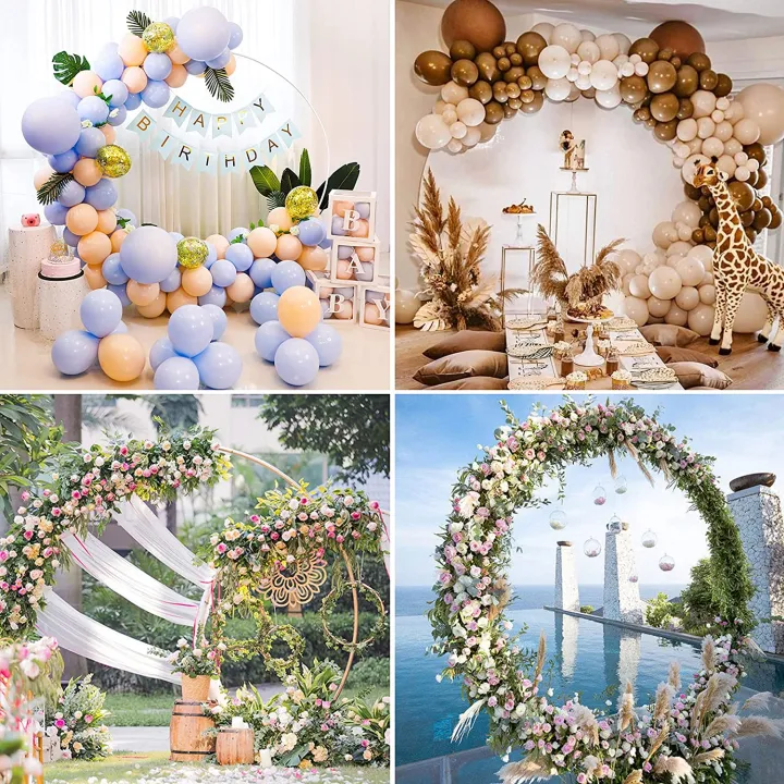  Party Wedding Decor Circle Ring Metal Arch Balloons Arch Backdrop  Stand | Lazada PH