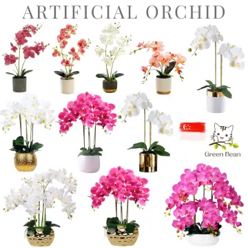 1 Bunch 8 Heads Artificial Silk Butterfly Orchid Artificial Flower