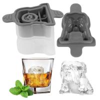 Bulldog Ice Mold Non-stick Quick To Demold DIY Ice Cube Mold Kitchen Supplies Or Whiskey Cocktail Party Supplies Silicone Mold Ice Maker Ice Cream Mou