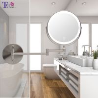 【YD】 8 Inch Wall Mounted Mirror Adjustable Makeup 10X Magnifying Vanity Mirrors with