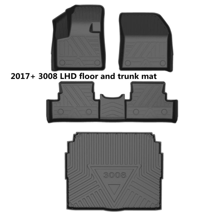 use-for-new-peugeot-3008-car-allweather-tpo-floor-foot-mat-trunk-mat-full-set-trim-to-fit-for-peugeot-3008-waterproof-floor-mat