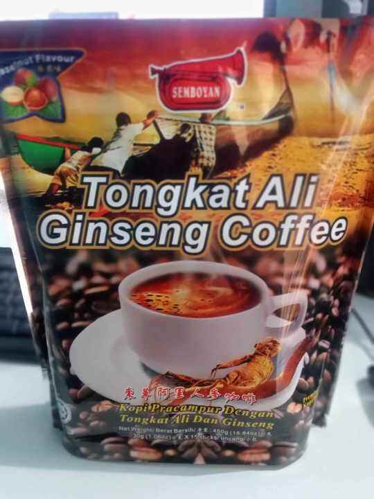 Tongkat Ali Ginseng Coffee 450g, 15 Stick 30g Lazada PH