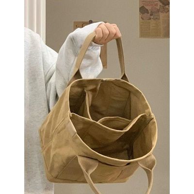2023 Original◊❃ The new Japanese lotte high-end portable canvas bag lady handbags multilayer recreation bag lunch BaoChao fire