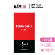 Bao cao su Feel Euphoria 4in1 gân gai điểm nổi kéo dài thời gian Hương Dâu