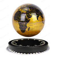 Geegobuy บรรยากาศเทคโนโลยีสีดำไฟกลางคืน Magnetic levitation Globe เครื่องประดับตกแต่งหมุนสีสันสดใสโต๊ะบรรยากาศเครื่องประดับแฟน